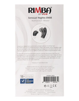 Rimba - Sensual nights SN08 - Stotende Vibrator met Tapping Functie - Zwart