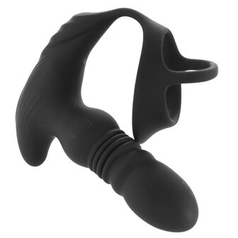 Thunder Plugs - Stotende Anaal Vibrator met Cock/Ball Strap en Afstandsbediening