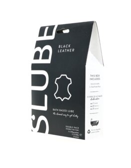 Slube - Black Leather - Double Bath Play - Body to Body Glijmiddel - 2 x 250 gram