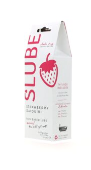 Slube - Strawberry Daiquiri - Single Bath Play - Body to Body Glijmiddel - 2 x 125 gram