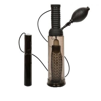 Calexotics - Waterproof Turbo Stroker - Penispomp en Masturbator - 2 in 1 - RookGrijs