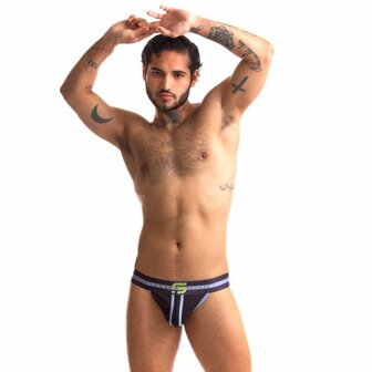 Sport Fucker Jersey - Jockstrap - Zwart/Groen - Maat 2XL