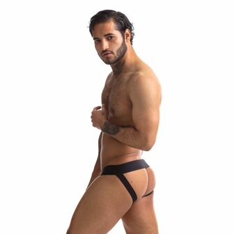 Sport Fucker - Jersey Jockstrap Herenslip - Zwart/Geel - Maat M