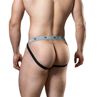 MM - Original Jock Collection - Jockstrap - Tailleband 2,5 cm - Zwart/Grijs - Maat M