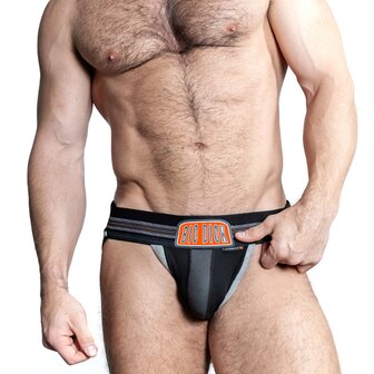 Oxjok Bulger - Pumper Slider Jockstrap - Voor Groter Geschapen Mannen - Black Iron - Maat L