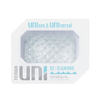 Tenga - Uni 2 Diamond - Unisex Stroker Masturbator - Transparant