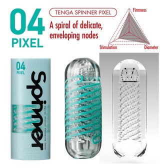 Tenga - Spinner Pixel Masturbator - Transparant