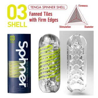 Tenga - Spinner Shell Masturbator - Transparant