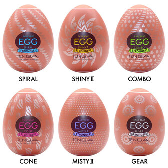 Tenga - Hard Boiled Eggs Cone - Variety Pack - Mini Masturbator - 6 stuks