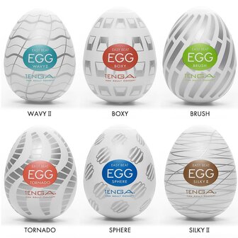 Tenga - EGG Variety Pack Easy Beat - Mini Masturbator - 6 stuks