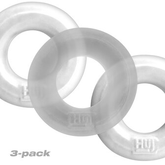 H&uuml;nkyjunk - Cockring - 3 stuks - Wit/Transparant