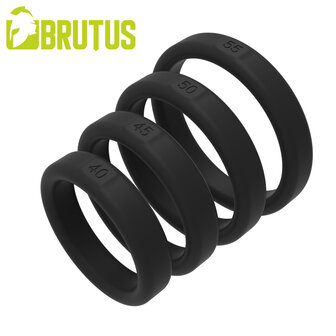 Brutus - Flat Slick - Silicone Cockring - Diameter 40 mm