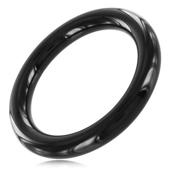 Black Line - Cockring - RVS - Zwart - 8 mm dik - Diameter 55 mm