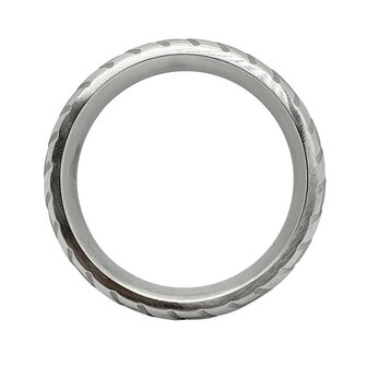 Black Label - Tire XL - Zware RVS Cockring met Bandenprofiel - Diameter 55 mm