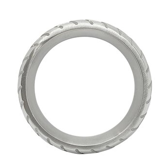 Black Label - Tire - Zware RVS Cockring met Bandenprofiel - Diameter 55 mm