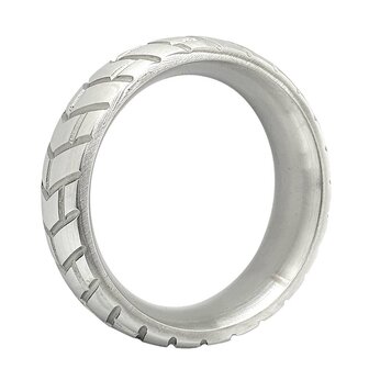 Black Label - Tire - Zware RVS Cockring met Bandenprofiel - Diameter 50 mm