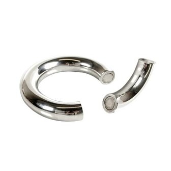 Black Label - Stainless Steel Magnetic Donut Cockring - Diameter 55 mm