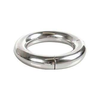 Black Label - Stainless Steel Magnetic Donut Cockring - Diameter 45 mm