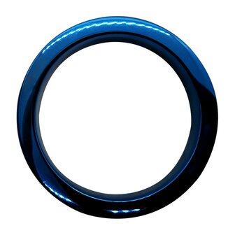 Black Label - BlueBoy - Platte Cockring - RVS - Blauw - Diameter 55 mm