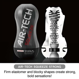 Tenga - Air-Tech Squeeze Masturbator - Strong - Zwart