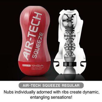 Tenga - Air-Tech Squeeze Masturbator - Regular - Rood