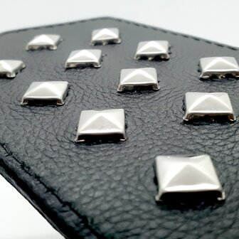 Black Label - Lederen Paddle met Studs - Zwart