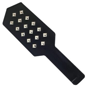 Black Label - Lederen Paddle met Studs - Zwart