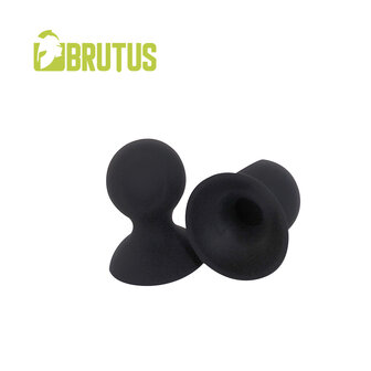 Brutus - Tepelzuigers - Zwarte Siliconen Tepelzuigers - Nip Pull - Nipple Suckers - Maat S