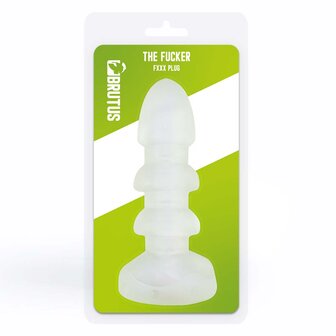 Brutus - The Fucker Fxxx Plug Penis Sleeve - Masturbatie Sleeve - TPE - Transparant