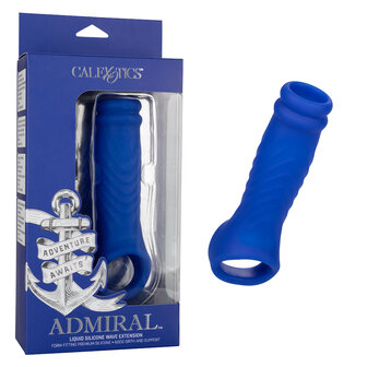 Calexotics - Admiral Liquid Silicone Wave Penis Sleeve - Blauw