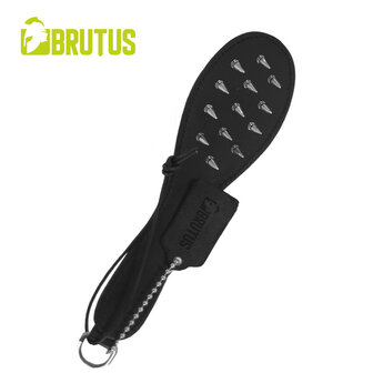 Brutus - Plak - Leren Paddle met Metalen Spijkers -  Leather Spiked Hellraiser Paddle