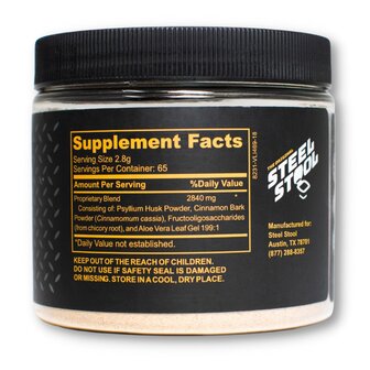 Steel Stool Powder - Vezelsupplement voor Verbeterde Stoelgang - 182 gram