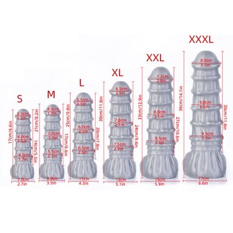 665 Liquid Silicone - Dildo - Liquid Siliconen XXL Dildo - Mr Ripley - Transparant - Maat XL - Vac U Lock Compatible