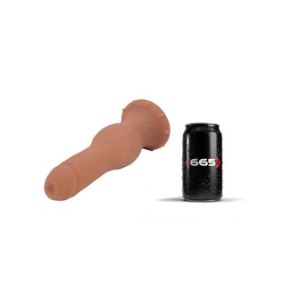 665 Liquid Silicone - Dildo - Liquid Siliconen XXL Dildo - Puffer - Lichte Huidskleur - Maat L