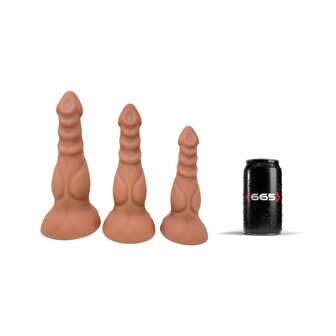 665 Liquid Silicone - Dildo - Liquid Siliconen XXL Dilo - Isopod - Lichte Huidskleur - Maat M