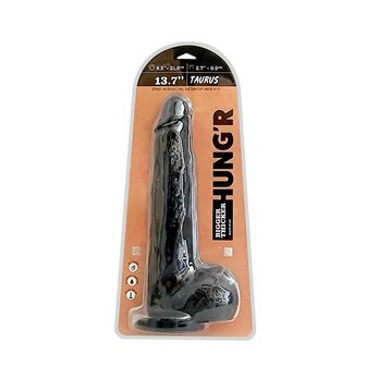 HUNG&#039;R - Taurus - Dildo - Zwart - 35 cm - &Oslash; 6.9 cm