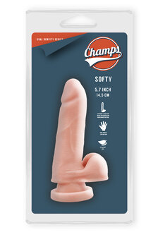 Champs - Softy - Dual Density Dildo - 14.5 x 3 cm - Lichte Huidskleur