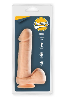 Champs - Ribly - Original Dildo - 21 x 4 cm - Lichte Huidskleur