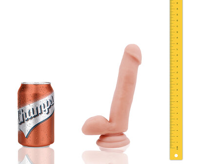 Champs - Cocky - Dual Density Dildo 8 x 3,1 cm - Lichte Huidskleur