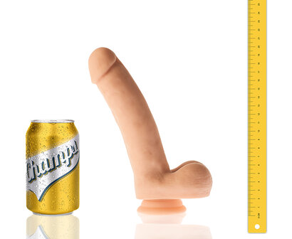 Champs - Curly - Original Dildo - 20 cm - Lichte Huidskleur