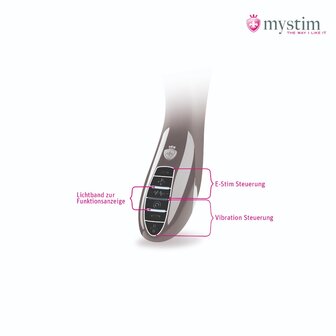 Mystim - Electrosex - Tingling Aparte - E-stim Vibrator - Black