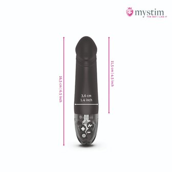 Mystim - Electrosex - Real Deal Neal - E-stim Vibrator - Black