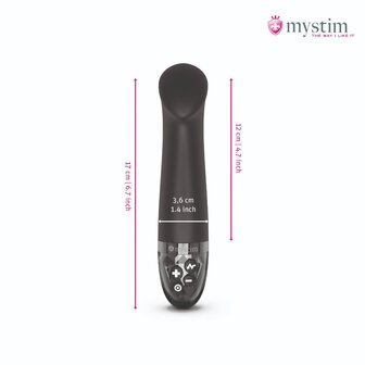 Mystim - Electrosex - Right On Ron - E-stim Vibrator - Black