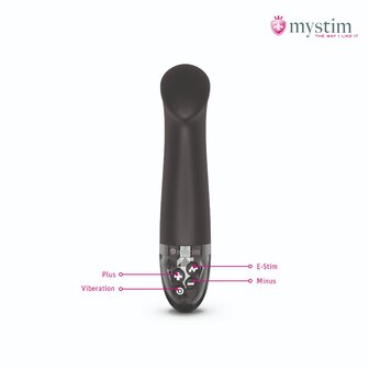 Mystim - Electrosex - Right On Ron - E-stim Vibrator - Black