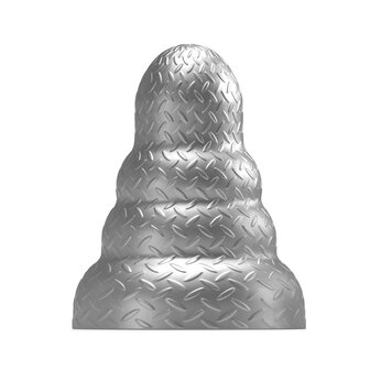 Stretch&#039;r - Tripole - XXL Buttplug - Gun Metal Zilver - Maat L