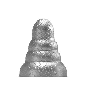 Stretch&#039;r - Tripole - XXL Buttplug - Gun Metal Zilver - Maat M