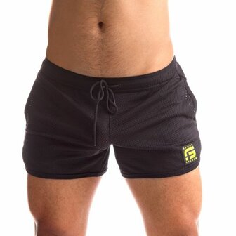 Sport Fucker - Jersey - Semi-transparante Mesh Short - Zwart - Maat M