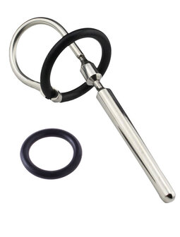 Black Label - Plain - Urethral Stretcher w. Silicone Rings