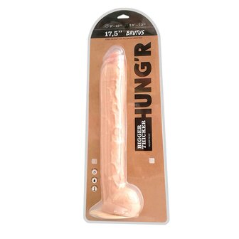 HUNG&#039;R - Brutus - Dildo - Lichte huidskleur - 44.5 cm - &Oslash; 7.3 cm