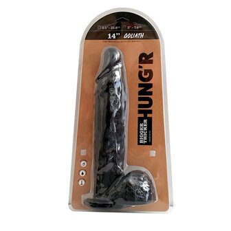 HUNG&#039;R - Goliath - Dildo - Zwart - 36 cm - &Oslash; 7.6 cm